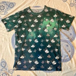 Disney Large Graphic Mickey Mouse Head Dark Teal Tee